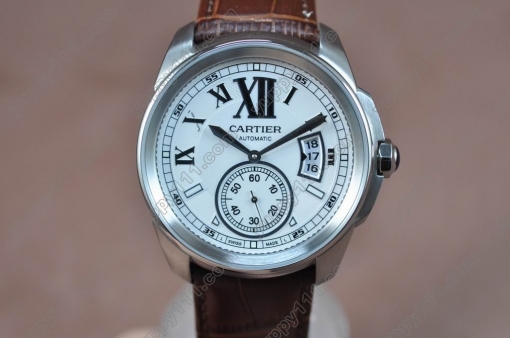 カルティエCartier Calibre de cartier SS/LE White Asia Automatic自動巻き