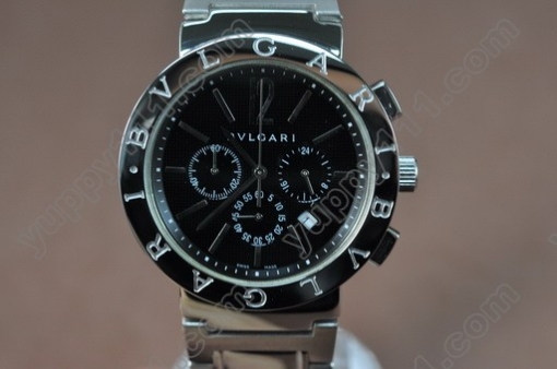 ブルガリBvlgari Bvlgari-Bvlgari SS/Black Japan OS20クオーツストップウォッチ