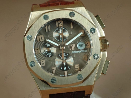 オーデマ・ピゲAudemars Piguet Royal Oak Chrono RG/LE Brown A-7750自動巻き