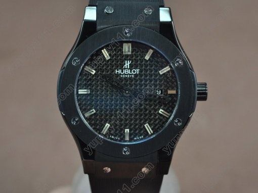 ウブロHublot Big Bang 45mm PVD/RU Fiber dial Asia Eta 2824-2 Auto自動巻き