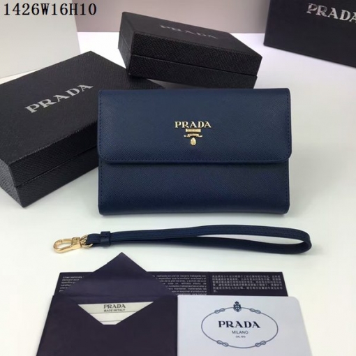 プラダコピー PRADA 2024春夏新作 レディース 可愛いお財布 三つ折財布 1M1426-2