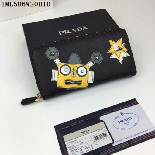 プラダコピー PRADA 2024秋冬新作 レディース 可愛いお ラウンドファスナー長財布 1ML506-1