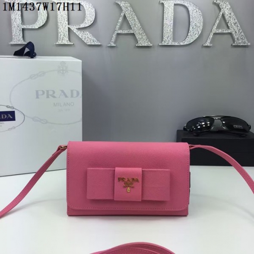 プラダコピー 財布 PRADA 2024秋冬新作 多機能 レディース 二つ折財布 セカンドバッグ·ポーチ 1M1437-4