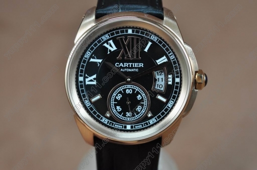 カルティエCartier Calibre de cartier RG/LE Black Asia Automatic自動巻き