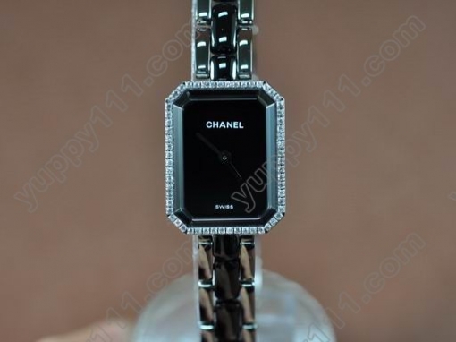 シャネルChanel Ladies Premiere Black SS/Ceramic/Diamonds Jap Qtz/Boxクオーツ