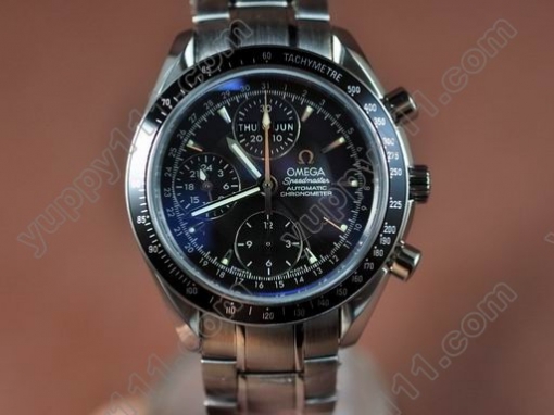 オメガOmega Speedmaster Day Date 3220.50.00 SS/SS Black A-7751自動巻き