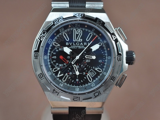 ブルガリBvlgari Diagono X-PRO Chrono GMT SS/RU Blue Asian 7750 Movt自動巻き