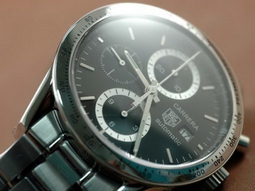 タグホイヤーTag Heuer Carrera 41mm SS/SS Black Asian 7750自動巻き