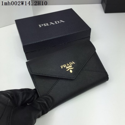 プラダコピー 財布 PRADA 2024春夏新作 レディース 封筒型 二つ折財布 コインケース 1Mh002-4