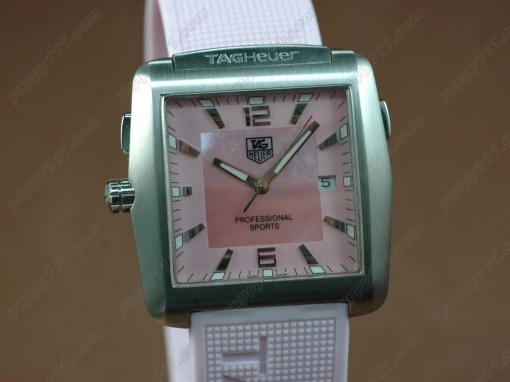 タグホイヤーTag Heuer Tiger Woods Golf Professional Ladies MOP Pink Org Swissクオーツ