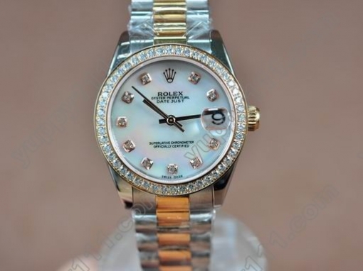 ロレックス Rolex Mid White Swiss Eta 2836-2自動巻