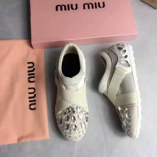 ミュウミュウコピー 靴 2024秋冬新作 MIUMIU レディース スリッポン スニーカー miushoes160912-4