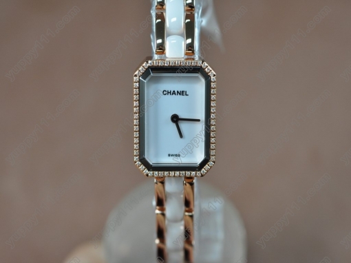 シャネルChanel Ladies Premiere White RG/Ceramic/Diamonds Jap Qtz/Boxクオーツ