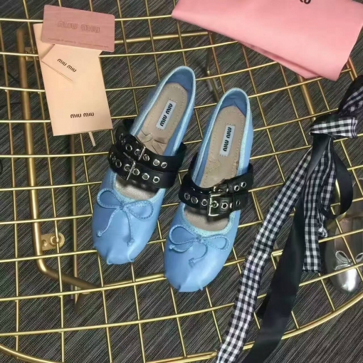 ミュウミュウコピー 靴 2024新作MIUMIU レ人気 おしゃれ/オシャレ フラットシューズ miushoes170407-9