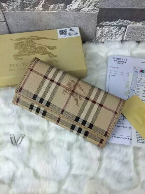 バーバリーコピー 財布 BURBERRY 2024春夏新作 チェック柄 二つ折り長財布 burwallet160318-4