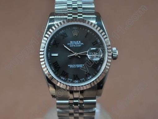 ロレックスRolex SS Black Dial Roman Markers Swiss Eta2836-2自動巻