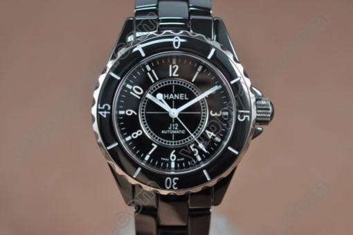 シャネルChanel J12 Black Full Ceramic Swiss Eta 2824-2自動巻き