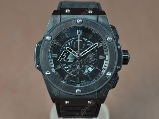 ウブロHublot King Power F1 48mm PVD Black Japanese 0S20 Quartzクォーツストップウォッチ