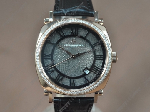 ヴァシュロンコンスタンタンVacheron Constantin Quai de L'lle RG/LE/Diam Black A-2824-2自動巻き