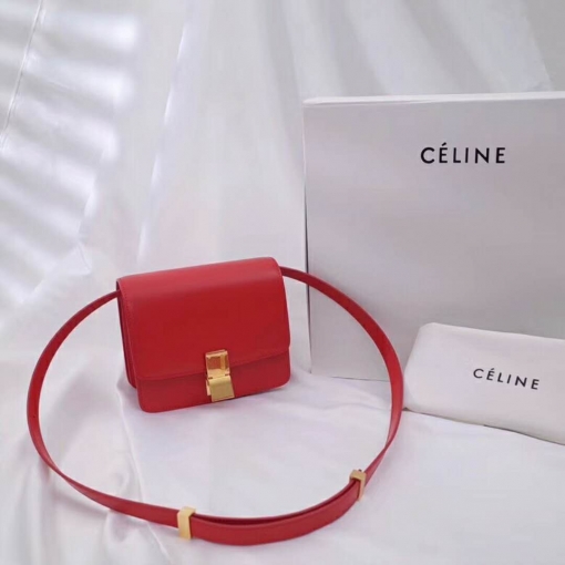 セリーヌ偽物バッグ CELINE 2024新作 カーフスキンボックスのスモールクラシックバッグ 164183