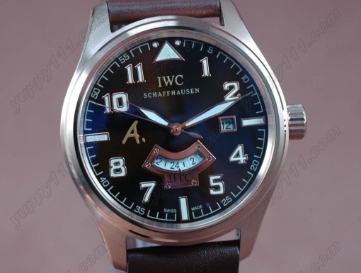 IWC St Exupery UTC RG/LE Brown Asia Auto 2 Time Zone自動卷き