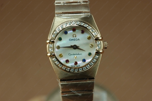 オメガOmega 18K Wrapped TT Constellation Ladies MOP自動巻き