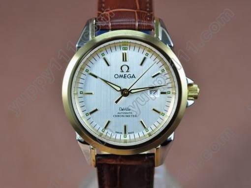 オメガOmega Deville Leather Strap asia自動巻き