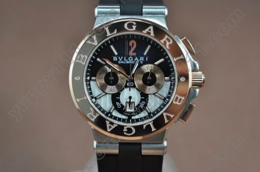 ブルガリBvlgari Diagono Aluminium Chrono os20クオーツストップウオッチ