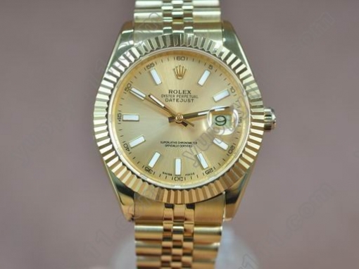 ロレックスDatejust Men YG Swiss Eta 2836-2自動巻き