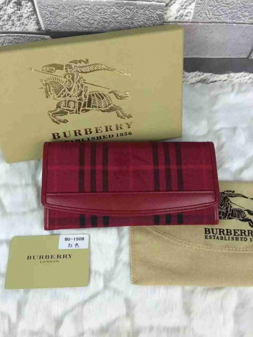 バーバリーコピー 財布 BURBERRY 2024春夏新作 レトロなレッド レディース長財布 burwallet160810-1