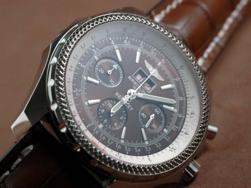 ブライトリングBreitling Bentley 6.75 Big Date Chrono LE Brown A-7750 Sec@3自動巻き