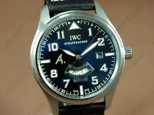 IWC Watches St Exupery UTC SS/LE Black Asia Auto 2 Time Zone自動巻き