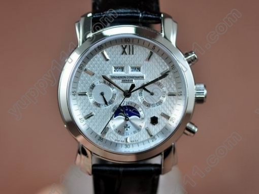 ヴァシュロンコンスタンタン Vacheron Constantin Perpetual Calender SS White in Swiss Eta 2836-2自動巻