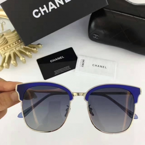 CHANEL 偽物シャネル サングラス 2024新作 軽量 ゴールド金具 ビッグフレーム サングラス chyj177713-3