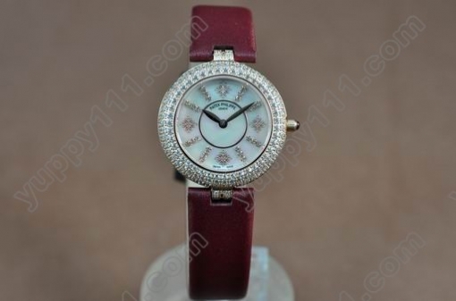 パテックフィリップPatek Philippe Ladies RG/LE/Diam White Swiss Quartzクオーツ