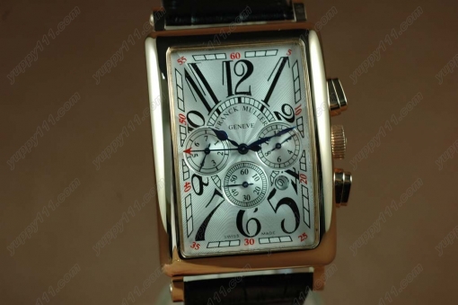 フランクミュラー Franck Muller Watches Long Island RG Case White Dial Black Strap