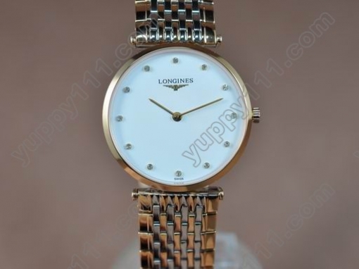 ロンジンLongines Man La Grande Classique TT White Japanクオーツ