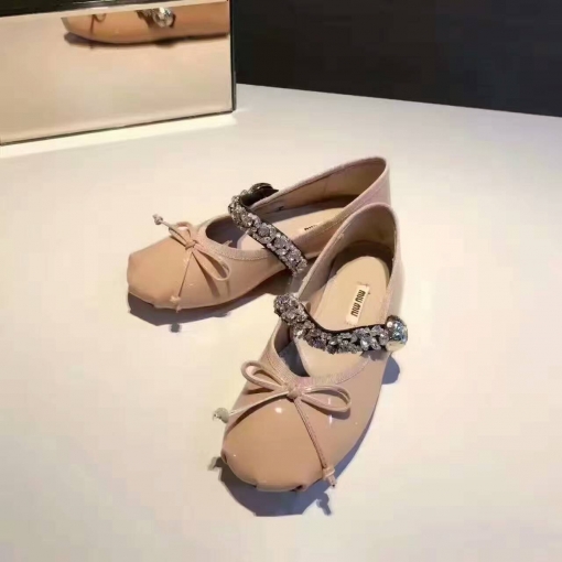 ミュウミュウコピー 靴 2024新作MIUMIU レ人気 おしゃれ/オシャレ フラットシューズ miushoes170407-5