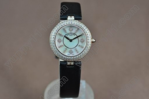 パテックフィリップPatek Philippe Ladies RG/LE/Diam White Swiss Quartzクオーツ