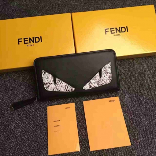 フェンディコピー 財布 2024最新作 FENDI 男女兼用 高品質 モンスター ラウンドファスナー長財布 fdwallet161230-3