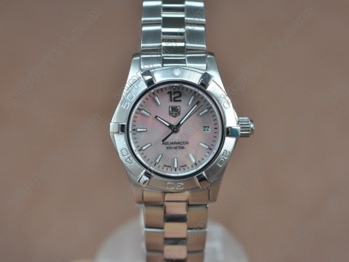 タグホイヤーTag Heuer Aquaracer Ladies SS/SS Pearl pink Swiss Eta Quartz 700クオーツ