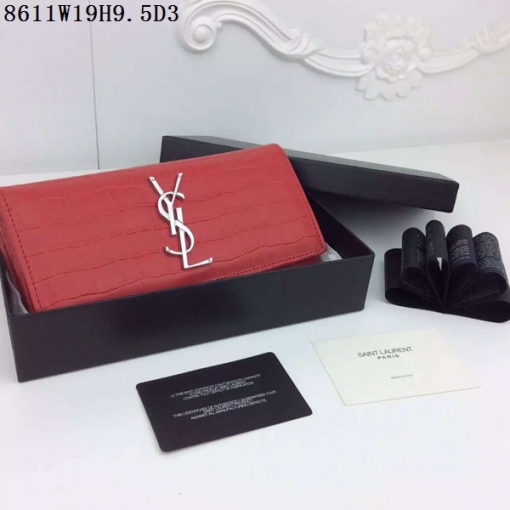 サンローランコピー 財布 Yves Saint Laurent 2024春夏新作 アリゲーターマット レディース 二つ折り長財布 8611-6