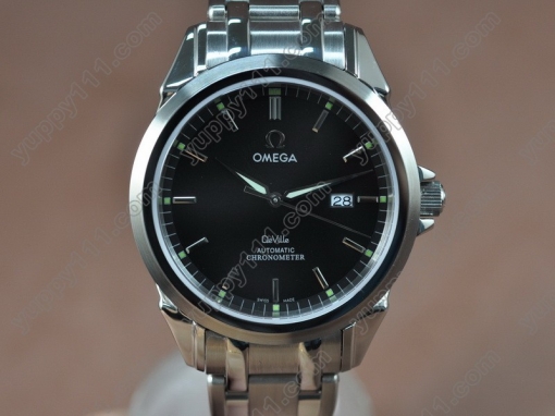 オメガOmega Deville SS/SS Black Dial Swiss Eta 2834-2自動巻き