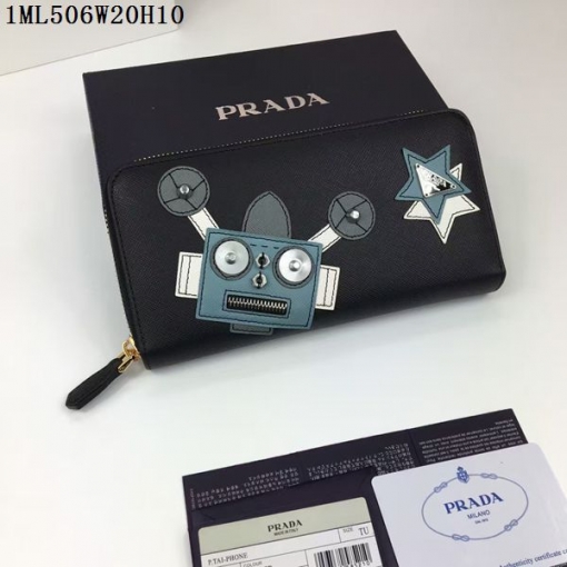 プラダコピー PRADA 2024秋冬新作 レディース 可愛いお ラウンドファスナー長財布 1ML506-3