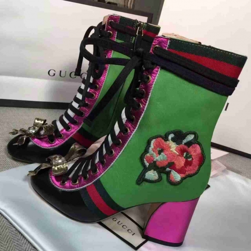 グッチコピー 靴 GUCCI 2024秋冬新作 レディース ハイヒール ショートブーツ gishoes160807-7