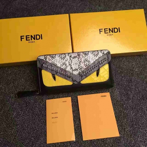 フェンディコピー 財布 2024最新作 FENDI 男女兼用 高品質 モンスター ラウンドファスナー長財布 fdwallet161230-2