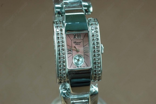 ショパール Chopard WatchesLas Las Strada Ladies SS/2Diam Light Pink腕時計 Swiss Qtz c/w Boxs