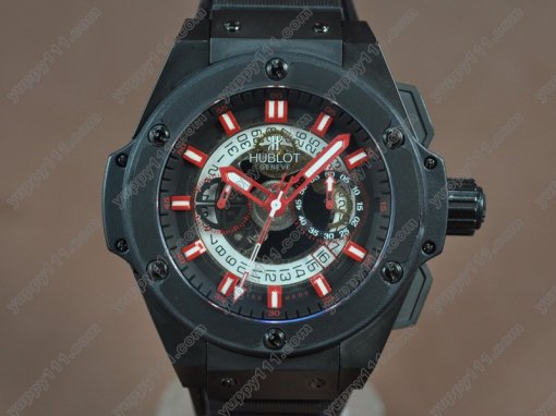 ウブロHublot Big Bang King Power PVD/RU Skeleton dial A-7750 Chrono自動巻き