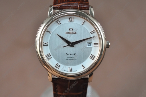 オメガOmega Deville RG White Dial Leather Strap Swiss Eta 2824-2自動巻き