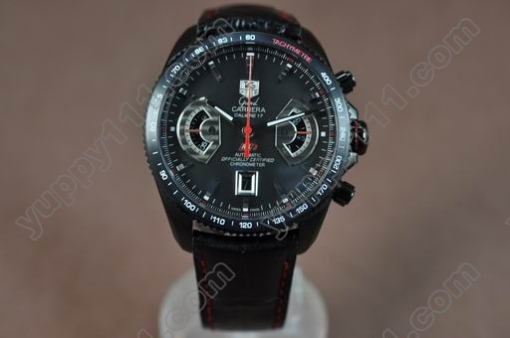 タグホイヤーTag Heuer MadTag Heuer Watches Grand Carrera Calibre 36 DLC/TI Black A-7750自動巻き